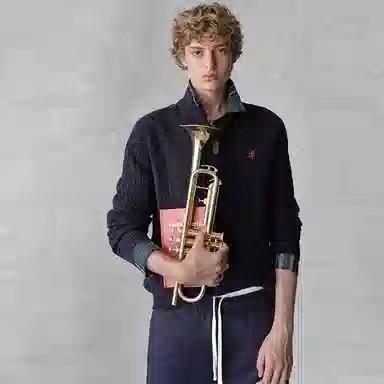 Teenie Weenie Men Half-Zip Knit Sweater