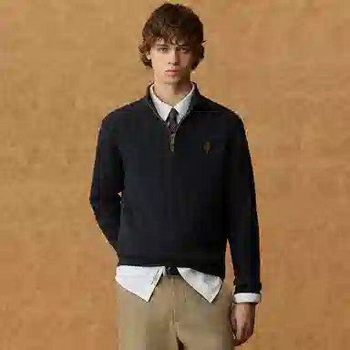 Teenie Weenie Men Half-Zip Knit Sweater
