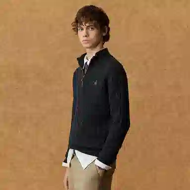 Teenie Weenie Men Half-Zip Knit Sweater