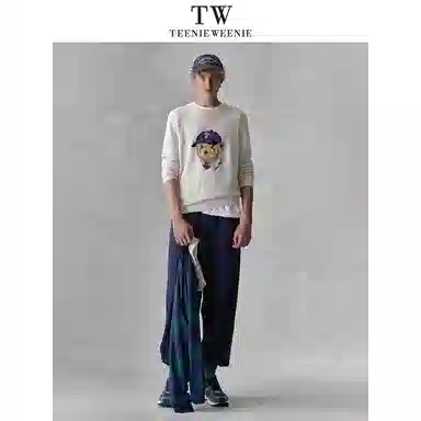 Teenie Weenie Men Bear Embroidered Sweater