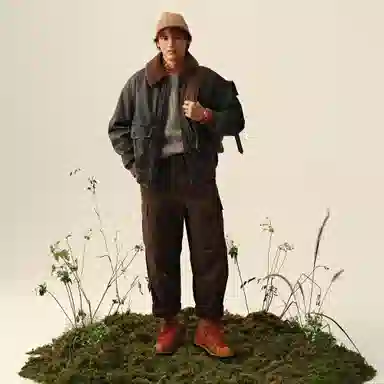 Teenie Weenie Men Embossed Letter Cotton Jacket