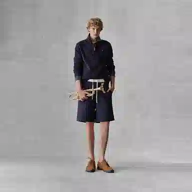 Teenie Weenie Men Half-Zip Knit Sweater