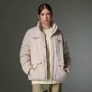 Teddy Collection Basic Letter Print Down Jacket