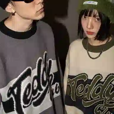 TeddyClub Retro Stripe Logo Sweater