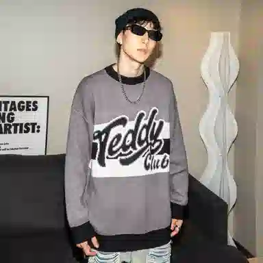 TeddyClub Retro Stripe Logo Sweater