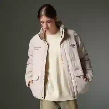 Teddy Collection Basic Letter Print Down Jacket