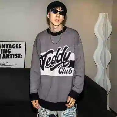 TeddyClub Retro Stripe Logo Sweater