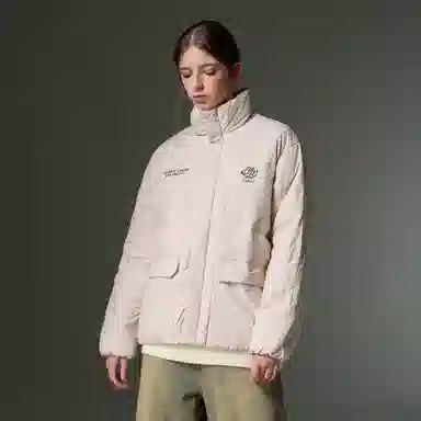 Teddy Collection Basic Letter Print Down Jacket