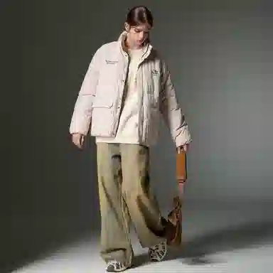 Teddy Collection Basic Letter Print Down Jacket