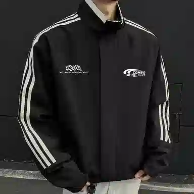 LISENPOK Racing Flag Logo Jacket