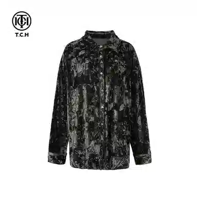TCH Velvet Rhinestone Shirt