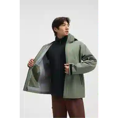 蕉下  硬壳可拆帽三合一简约通勤保暖户外休闲防风防寒透气舒适 冲锋衣 男款