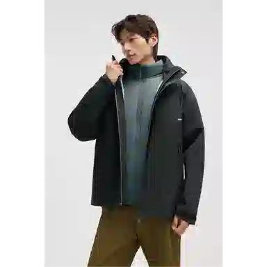 蕉下  硬壳可拆帽三合一简约通勤保暖户外休闲防风防寒透气舒适 冲锋衣 男款