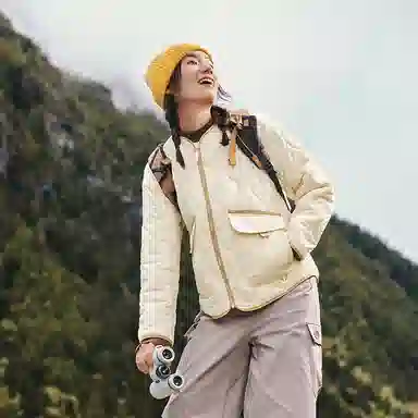 蕉下 宽松薄款纯色圆领简约舒适通勤夹克外套 女款