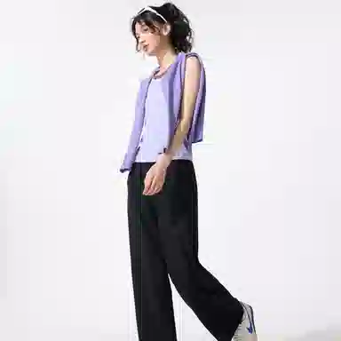 蕉下 百搭纯色高腰阔腿休闲裤 女款