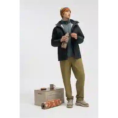 蕉下  硬壳可拆帽三合一简约通勤保暖户外休闲防风防寒透气舒适 冲锋衣 男款