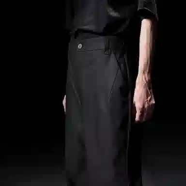 幻象者 原创设计喇叭裤宽松直筒长裤休闲裤子 男女同款 黑色