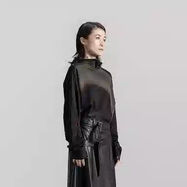 Huanzhe High Neck Knit Black