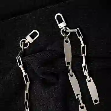 Phantom Zinc Alloy Pant Chain Silver