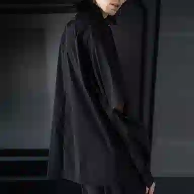 Huanzhe Deconstructed Oversized Black Shirt
