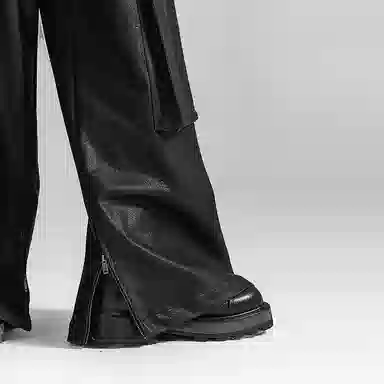 Huànxiàngzhě Original Design Cargo Wide-Leg Pants Black