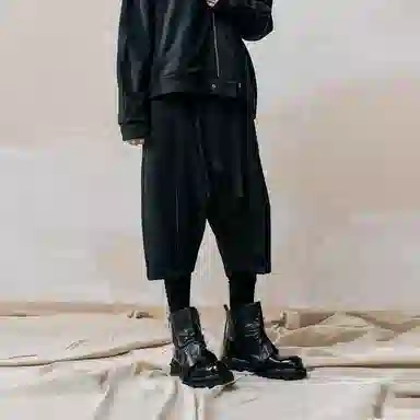 幻象者 原创设计锥形六分哈伦裤宽松阔腿裤 男女同款