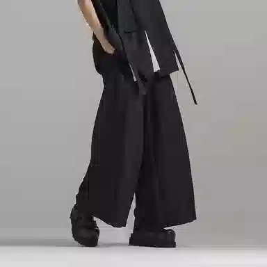 Huànxiàngzhě Wide-Leg Pants Black