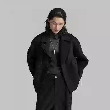 Huanzhe Asymmetric Jacket Black