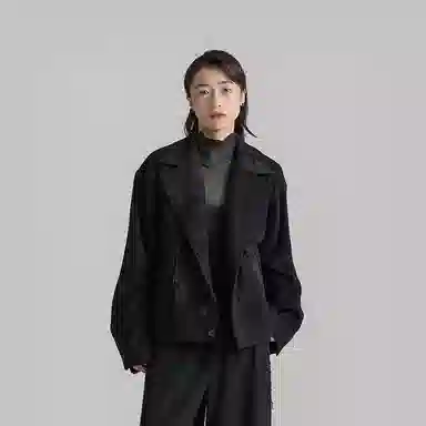 Huanzhe Asymmetric Jacket Black