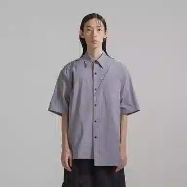 Huanzhe Short Sleeve Shirt Grey Purple