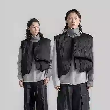 Huànxiàngzhě Original Design Down Vest Black
