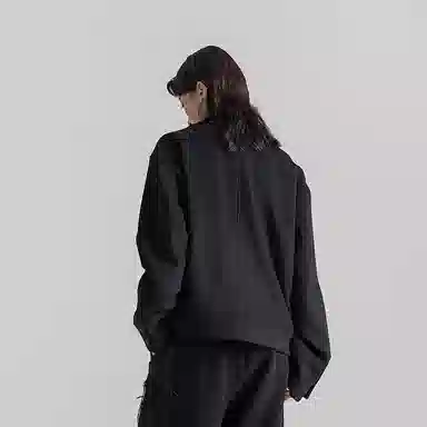 Huanzhe Asymmetric Jacket Black