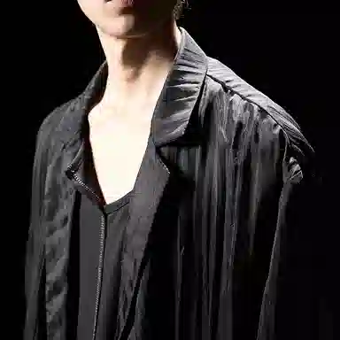 Huanzhe Sheer Short Sleeve Blazer Black