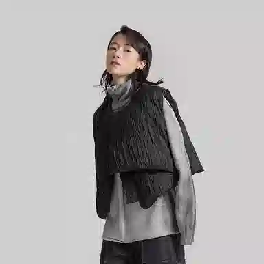 Huànxiàngzhě Original Design Down Vest Black