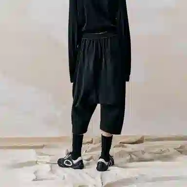 幻象者 原创设计锥形六分哈伦裤宽松阔腿裤 男女同款