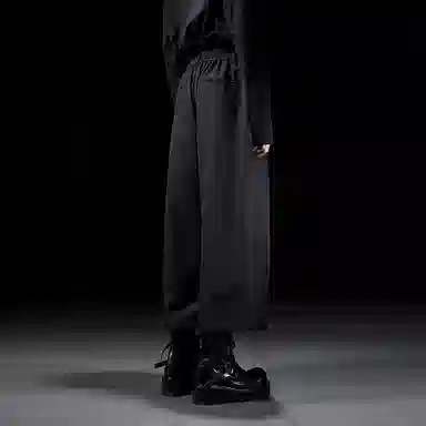 幻象者 原创设计解构八分武士裤宽松阔腿裙休闲裤 男女同款 黑色