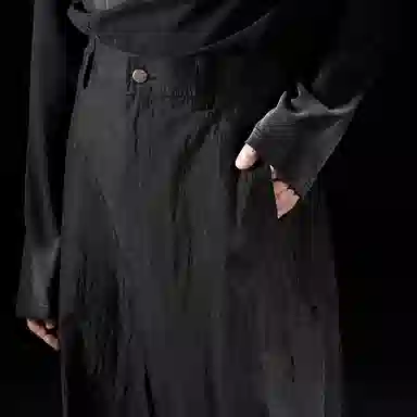 Huànxiàngzhě Original Design Black Wide-Leg Pants