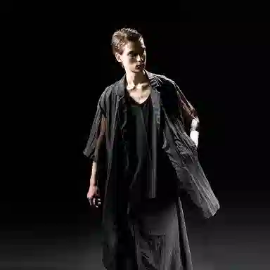 Huanzhe Sheer Short Sleeve Blazer Black