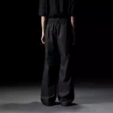 幻象者 原创设计喇叭裤宽松直筒长裤休闲裤子 男女同款 黑色