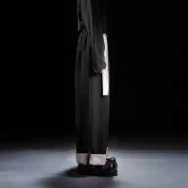 Phantom Nine-Tenths Loose Straight Pants Black