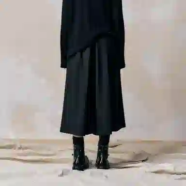 幻象者 原创设计不对称裤裙羊毛混纺八分裤 女款