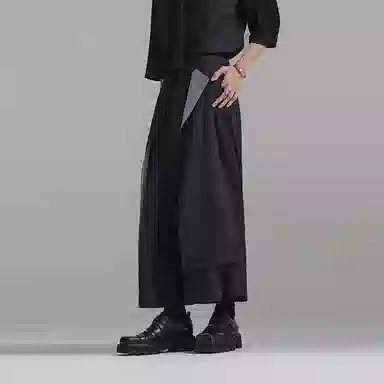 Huànxiàngzhě Original Design Wide-Leg Pants Black