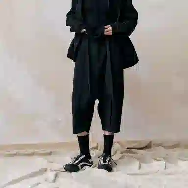 幻象者 原创设计锥形六分哈伦裤宽松阔腿裤 男女同款