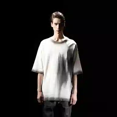 Huànxiàngzhě Original Design Cotton Printed Loose T-Shirt White