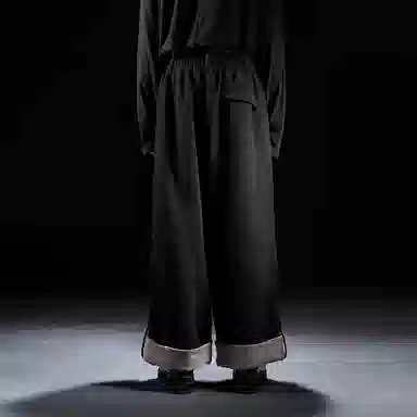 Phantom Nine-Tenths Loose Straight Pants Black