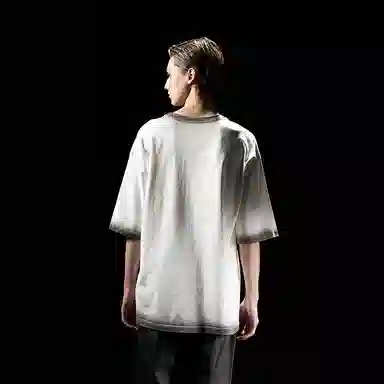 Huànxiàngzhě Original Design Cotton Printed Loose T-Shirt White