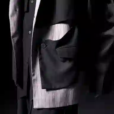 Huànxiàngzhě Asymmetric Blazer Black