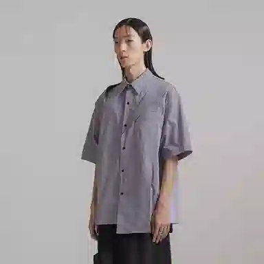Huanzhe Short Sleeve Shirt Grey Purple