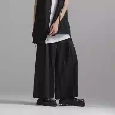 Huànxiàngzhě Wide-Leg Pants Black