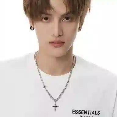 尚先生 冷淡风小众设计十字架 合金 项链 男女同款情侣款